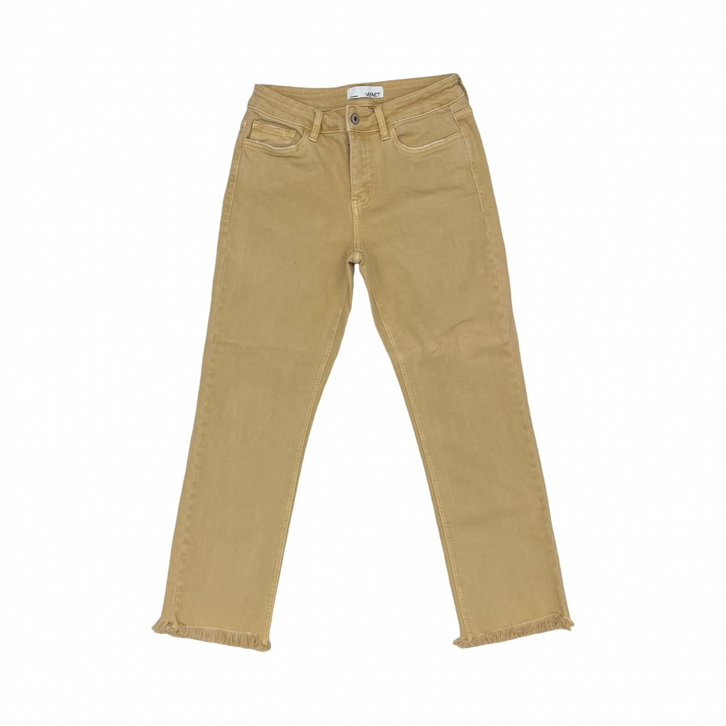 Jeans Straight By Vervet In Yellow Denim, Size:6