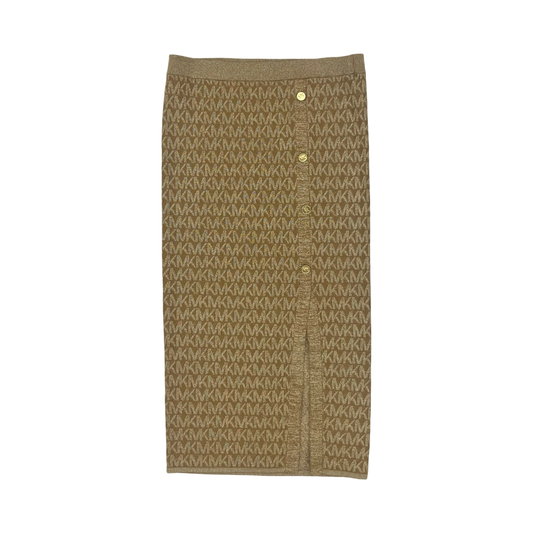Skirt Designer By Michael Kors In Gold, Size:L