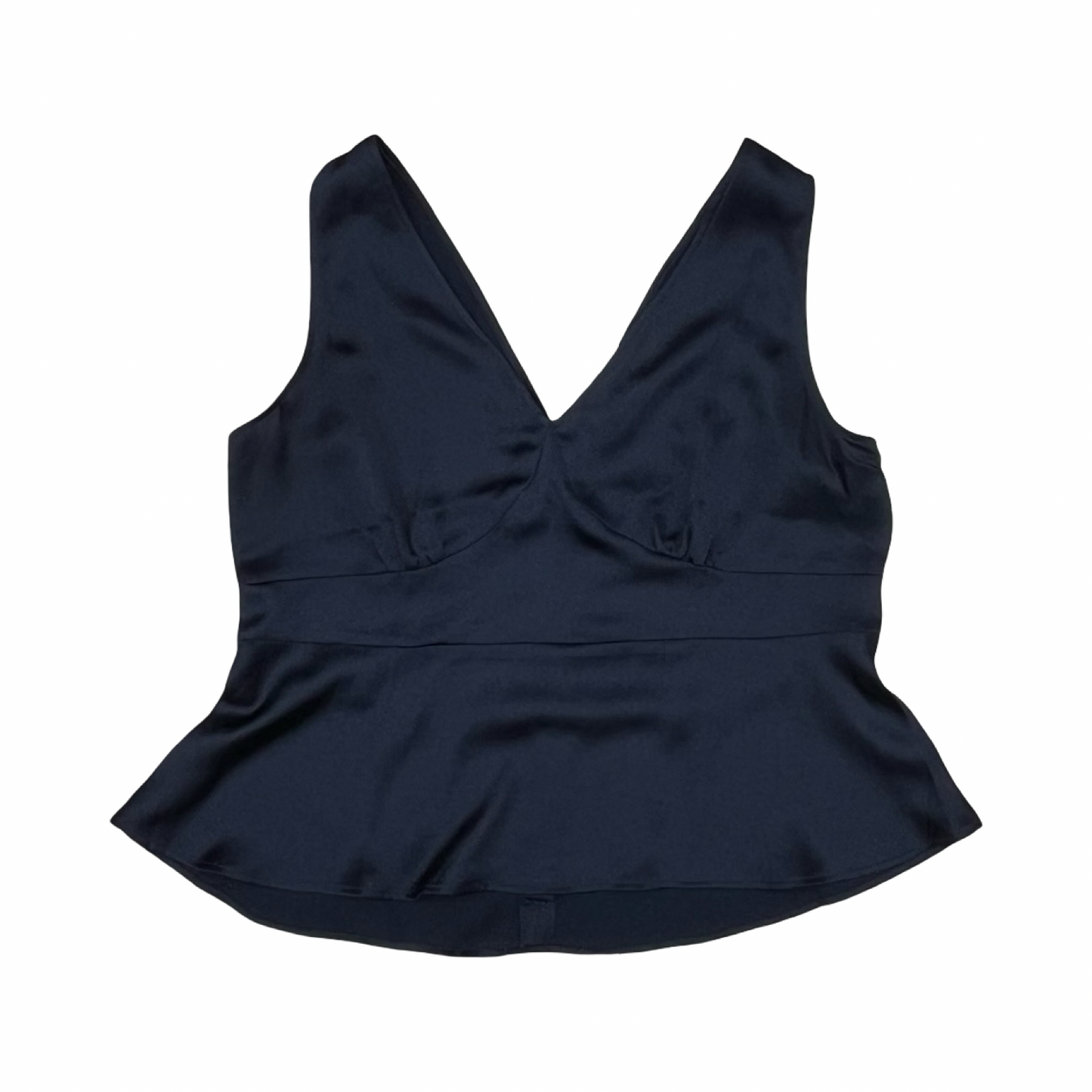 Blouse Sleeveless By Loft In Navy, Size:M