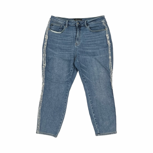 Jeans Straight By Judy Blue In Blue Denim, Size:18