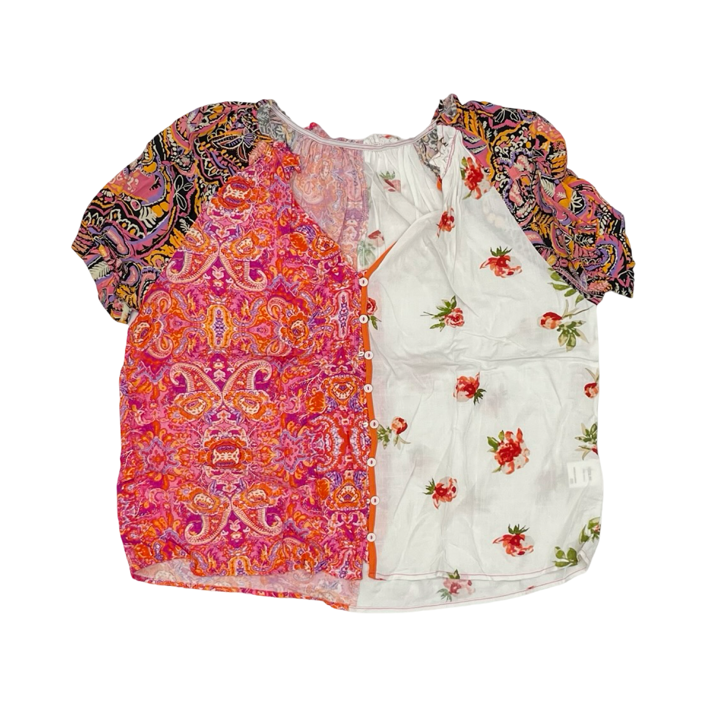 Blouse Ss By Cme In Multi, Size:M