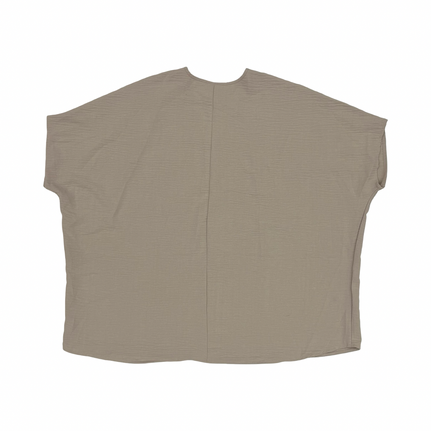 Blouse Ss By Zenana In Tan, Size:M
