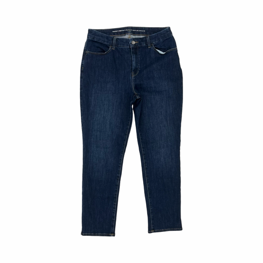 Jeans Skinny By Chicos In Blue Denim, Size:8