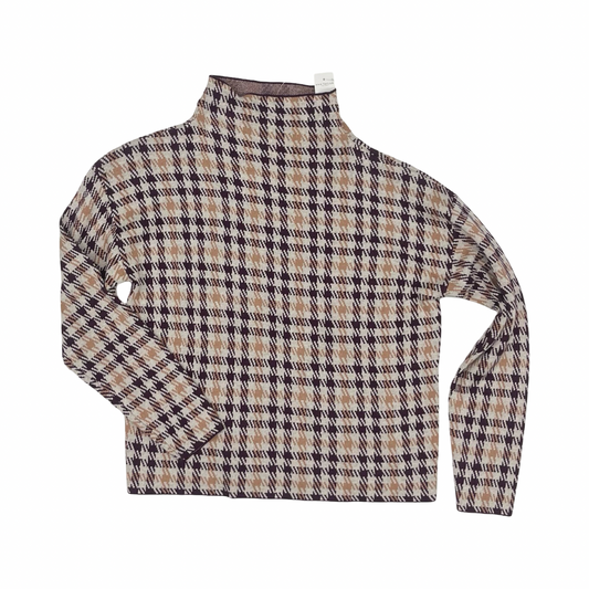 Sweater By Ann Taylor In Purple & Tan, Size:M