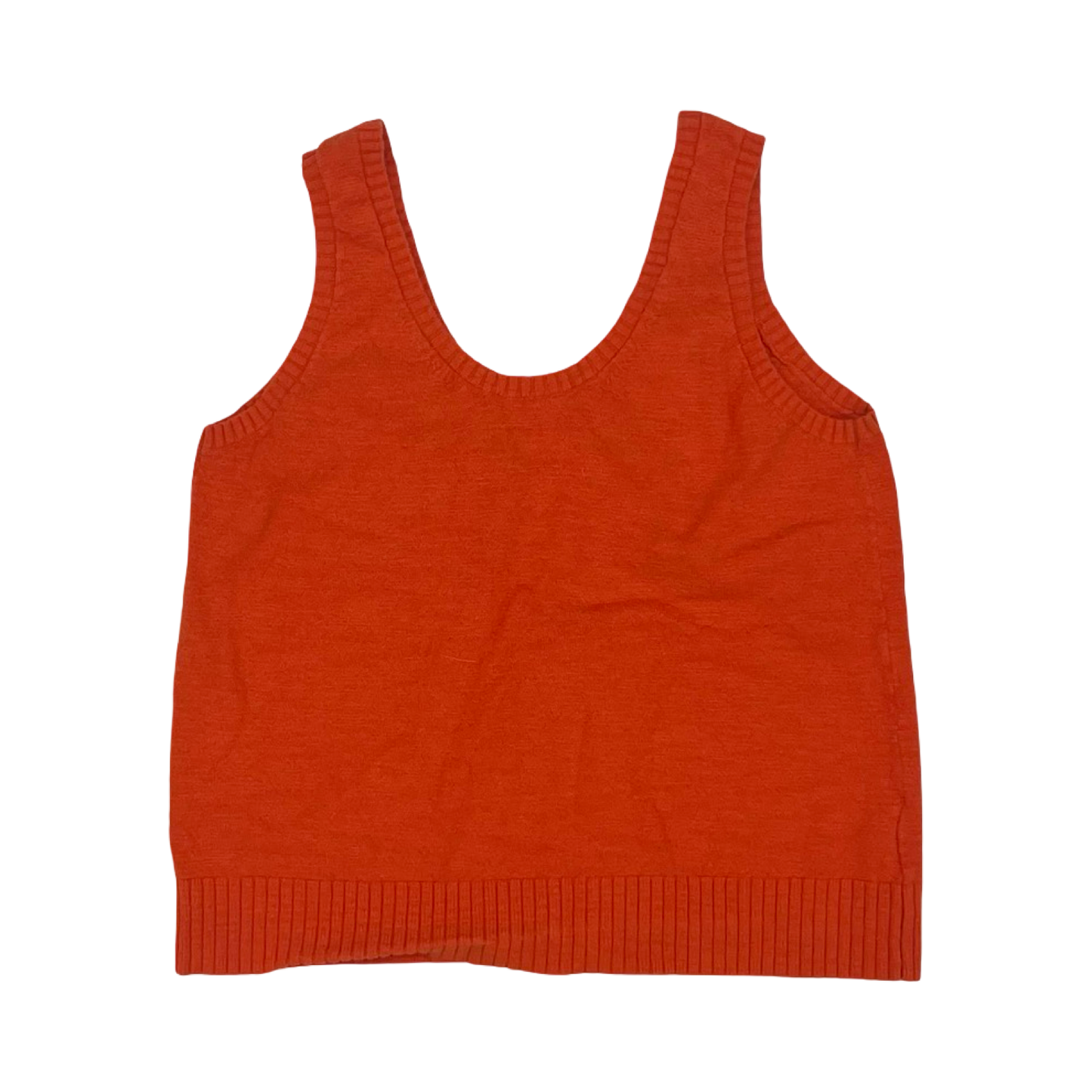 Top Sleeveless By Loft In Orange, Size:M