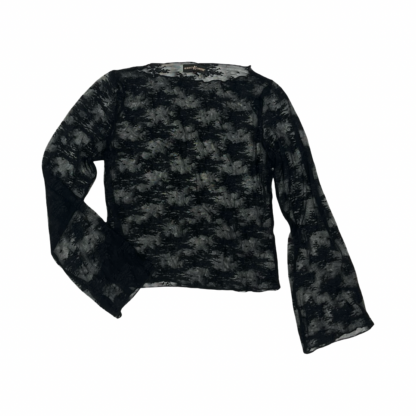 Blouse Ls By Almost Famous In Black, Size:L