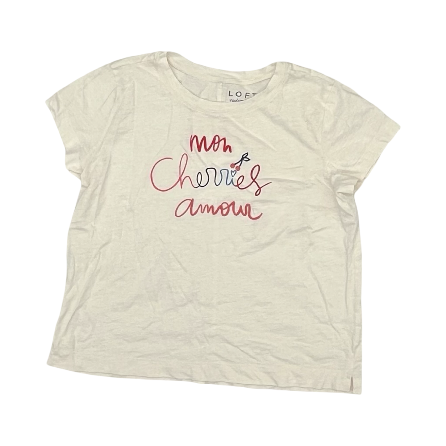 Top Ss By Loft In Cream, Size:M