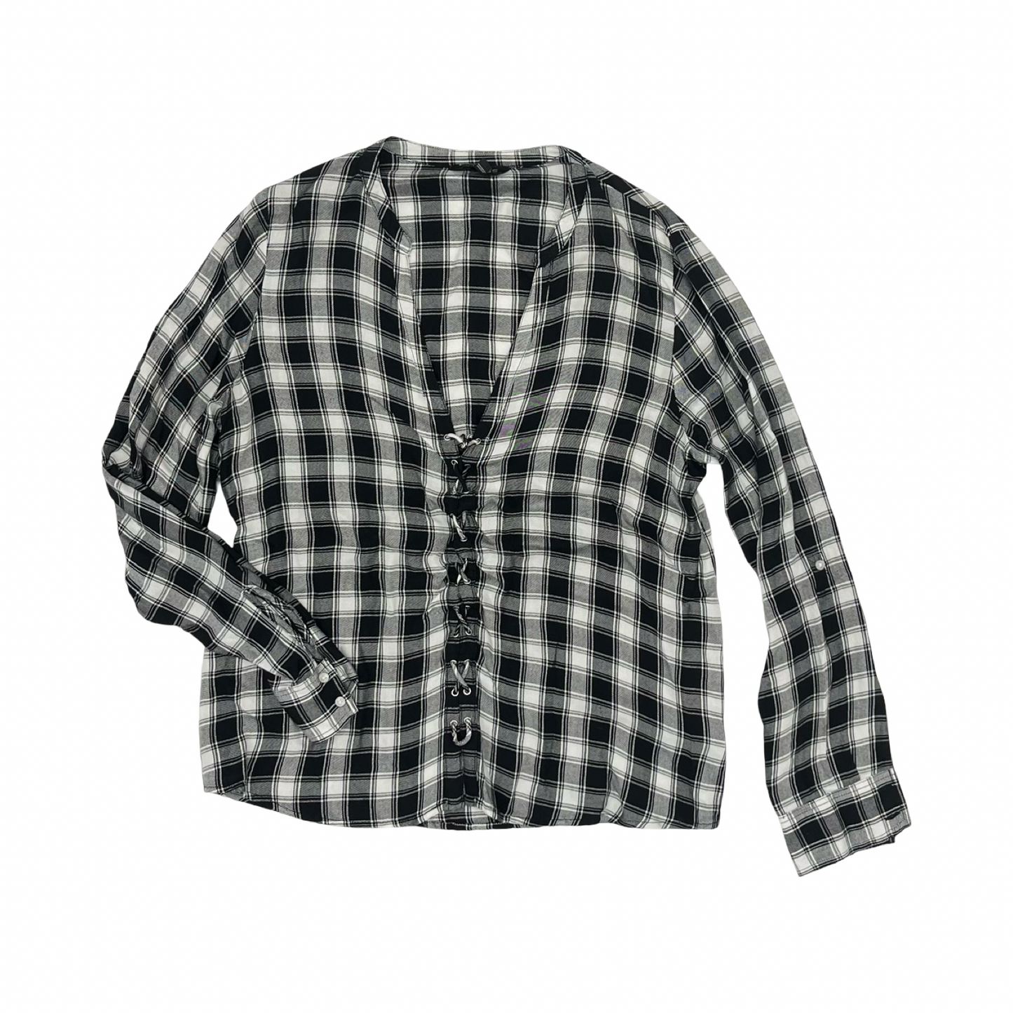 Top Ls By Express In Black & White, Size:M