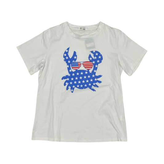 Top Ss By Clothes Mentor In Blue Red & White, Size:Xl