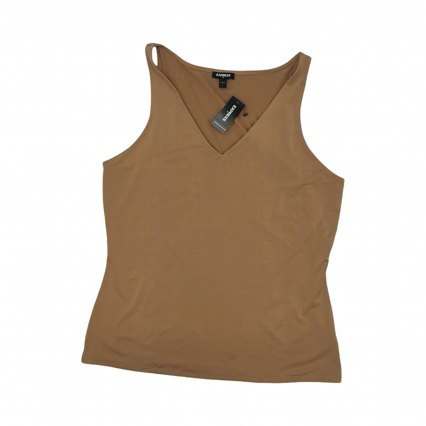 Top Sleeveless By Express In Brown, Size:L