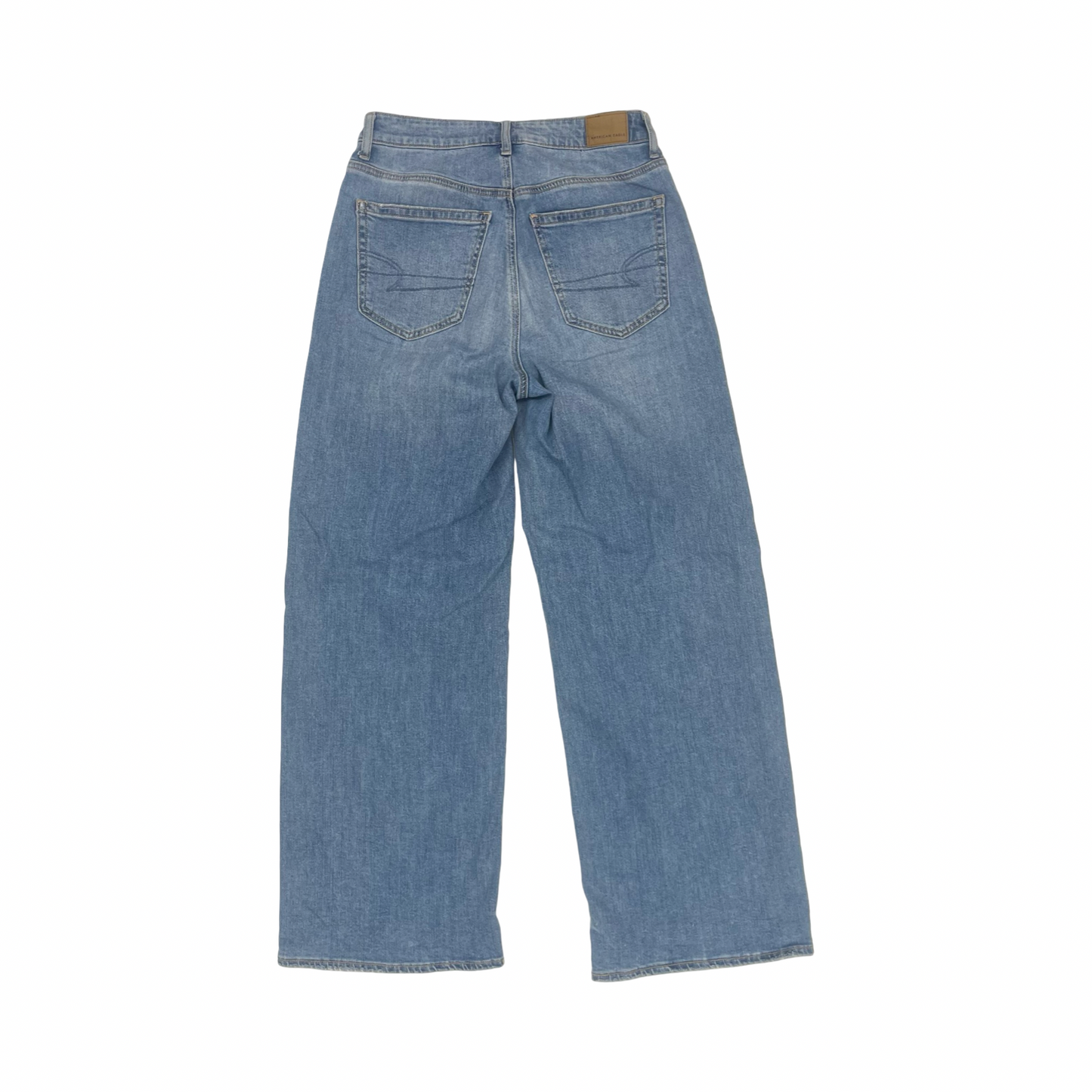 Jeans Wide Leg By American Eagle In Blue Denim, Size:2
