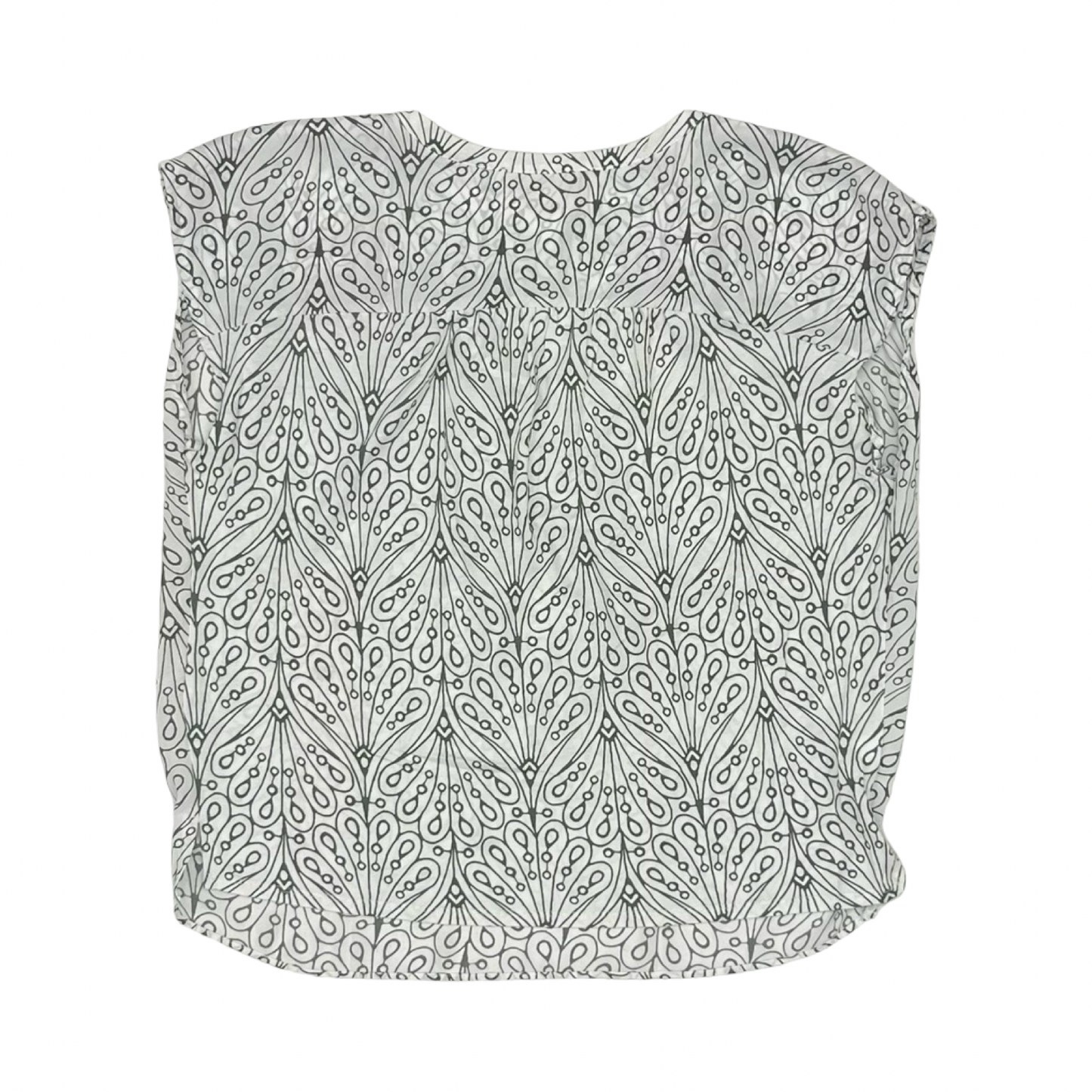 Blouse Ss By Loft In Green & White, Size:S