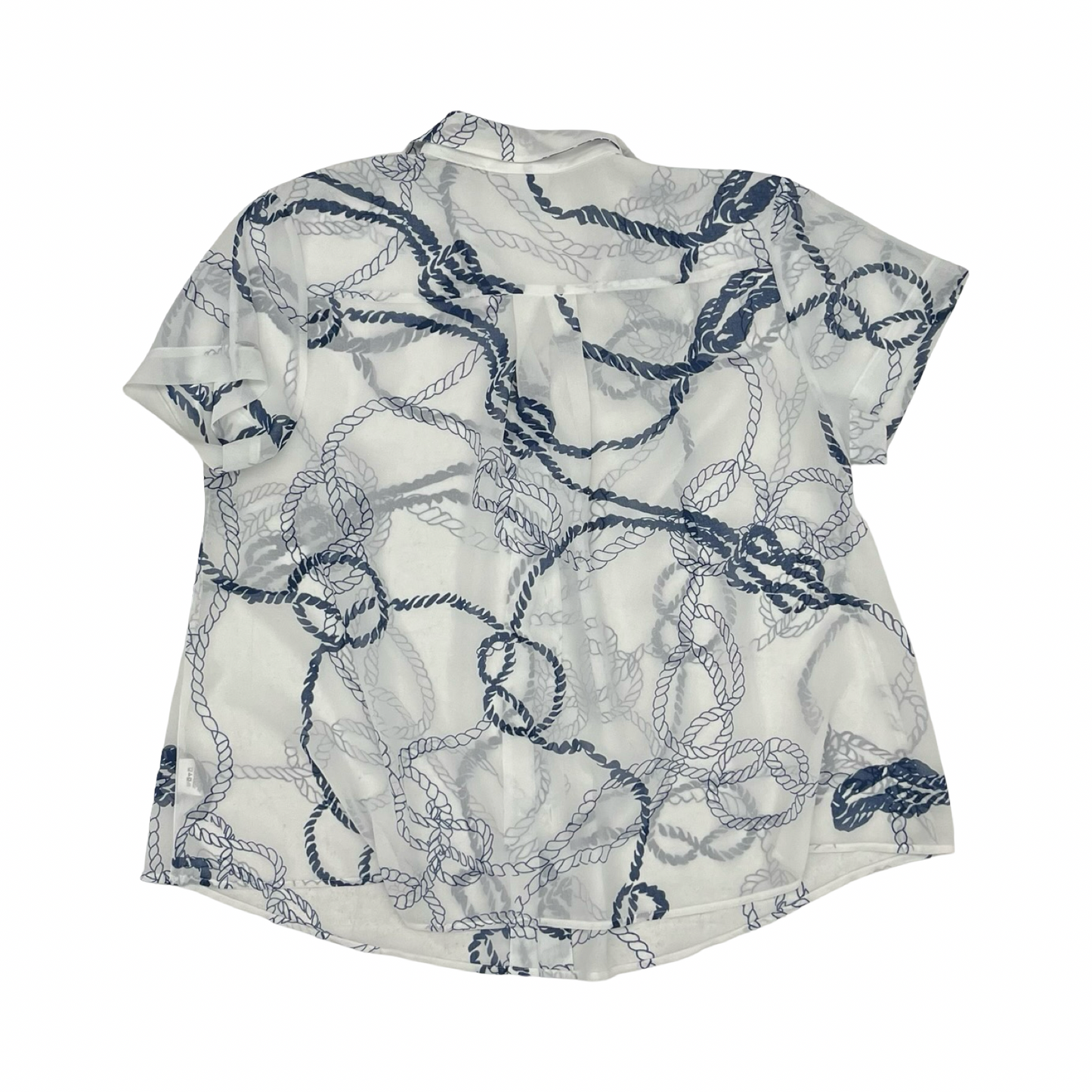 Blouse Ss By Cabi In Blue & White, Size:M