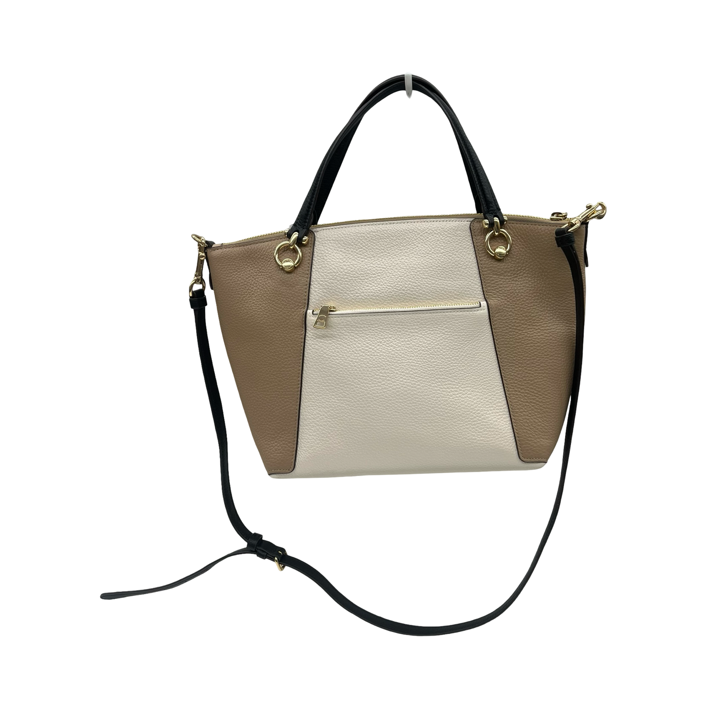 Handbag Designer By Coach In Cream, Size:Medium