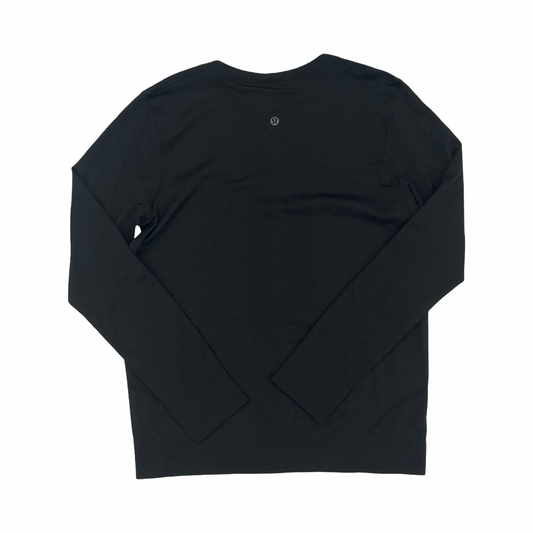 Athletic Top Ls Crewneck By Lululemon In Black, Size:M
