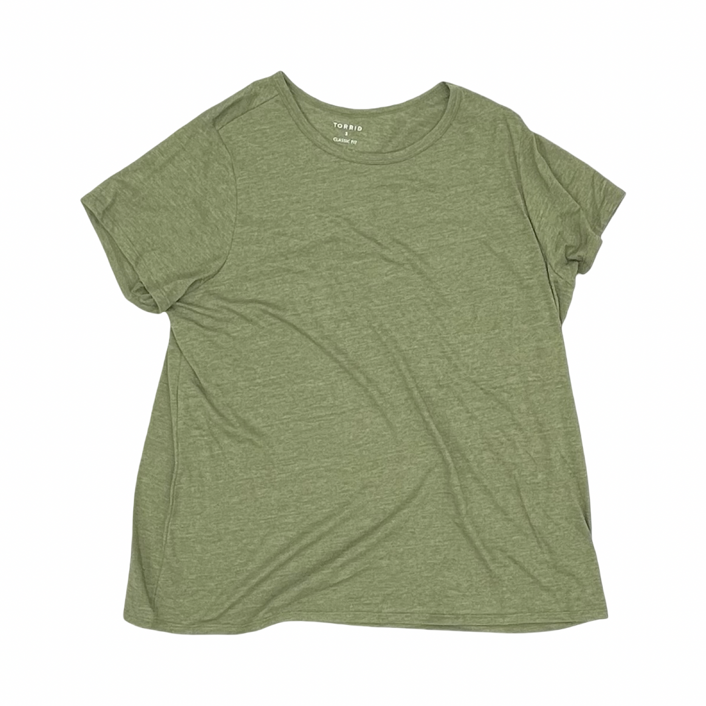 Top Ss Basic By Torrid In Green, Size:3X