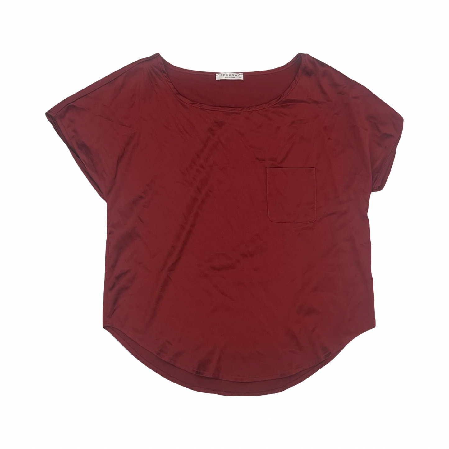 Blouse Ss By Ekouaer In Red, Size:Xs