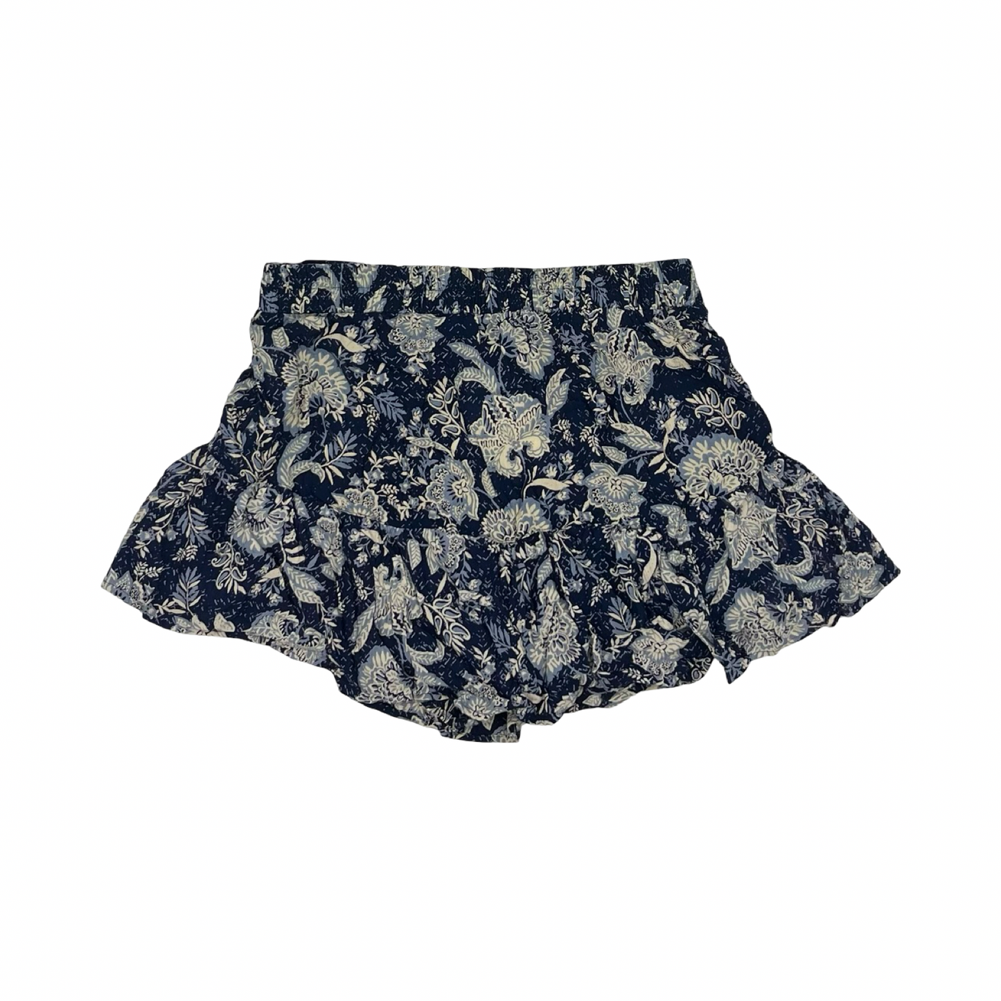 Shortalls By Angie In Blue & Cream, Size:L