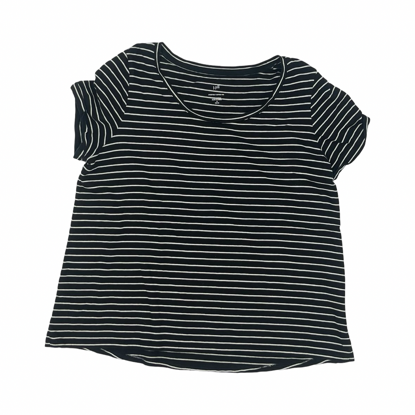 Top Ss By J. Jill In Black & White, Size:Mp