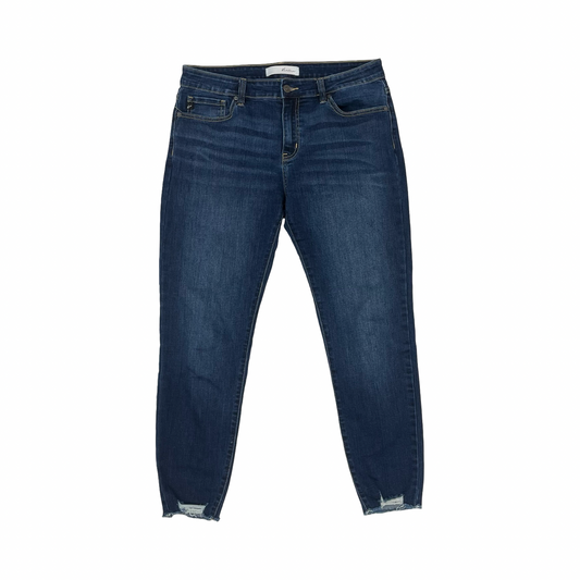 Jeans Skinny By Kancan In Blue Denim, Size:8