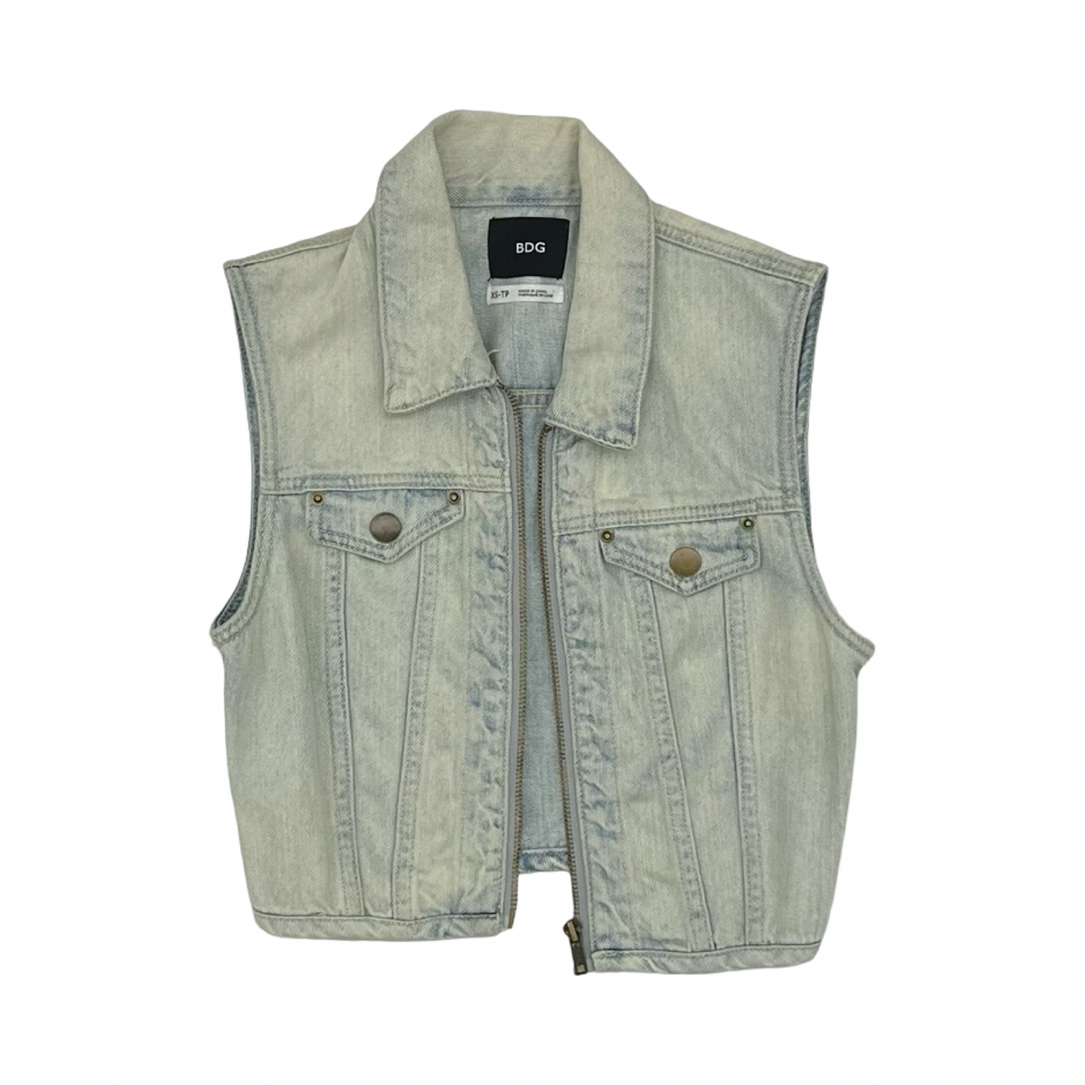 Vest Other By Bdg In Blue Denim, Size:Xs