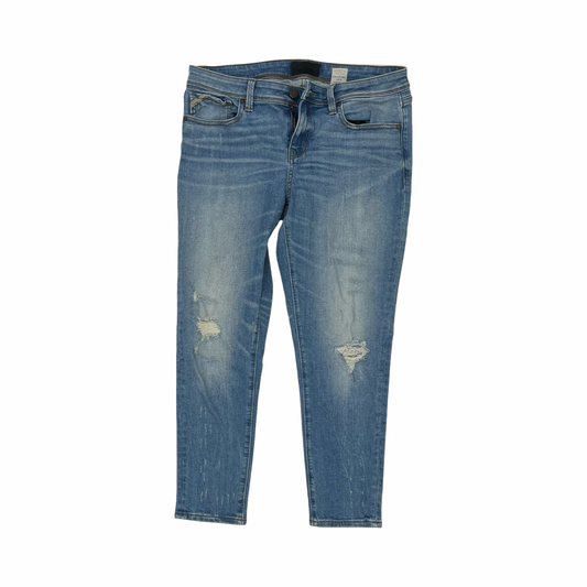 Jeans Skinny By Buckle Black In Blue Denim, Size:8