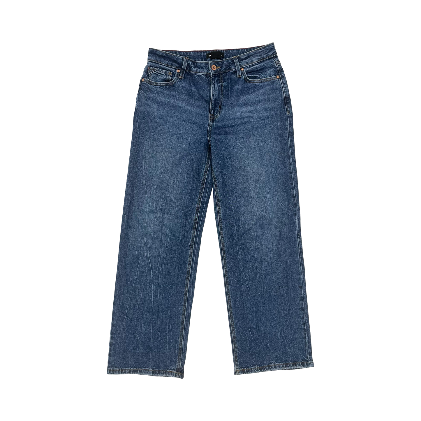 Jeans Straight By Edgely In Blue Denim, Size:8