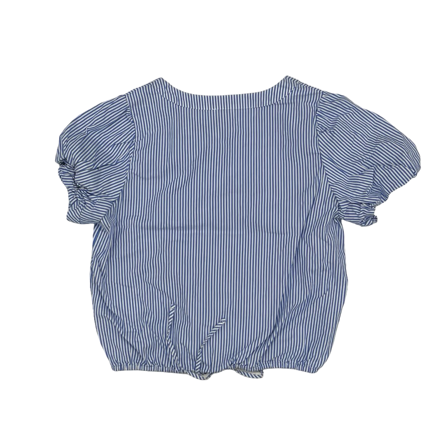 Blouse Ss By J. Crew In Blue & White, Size:Xs