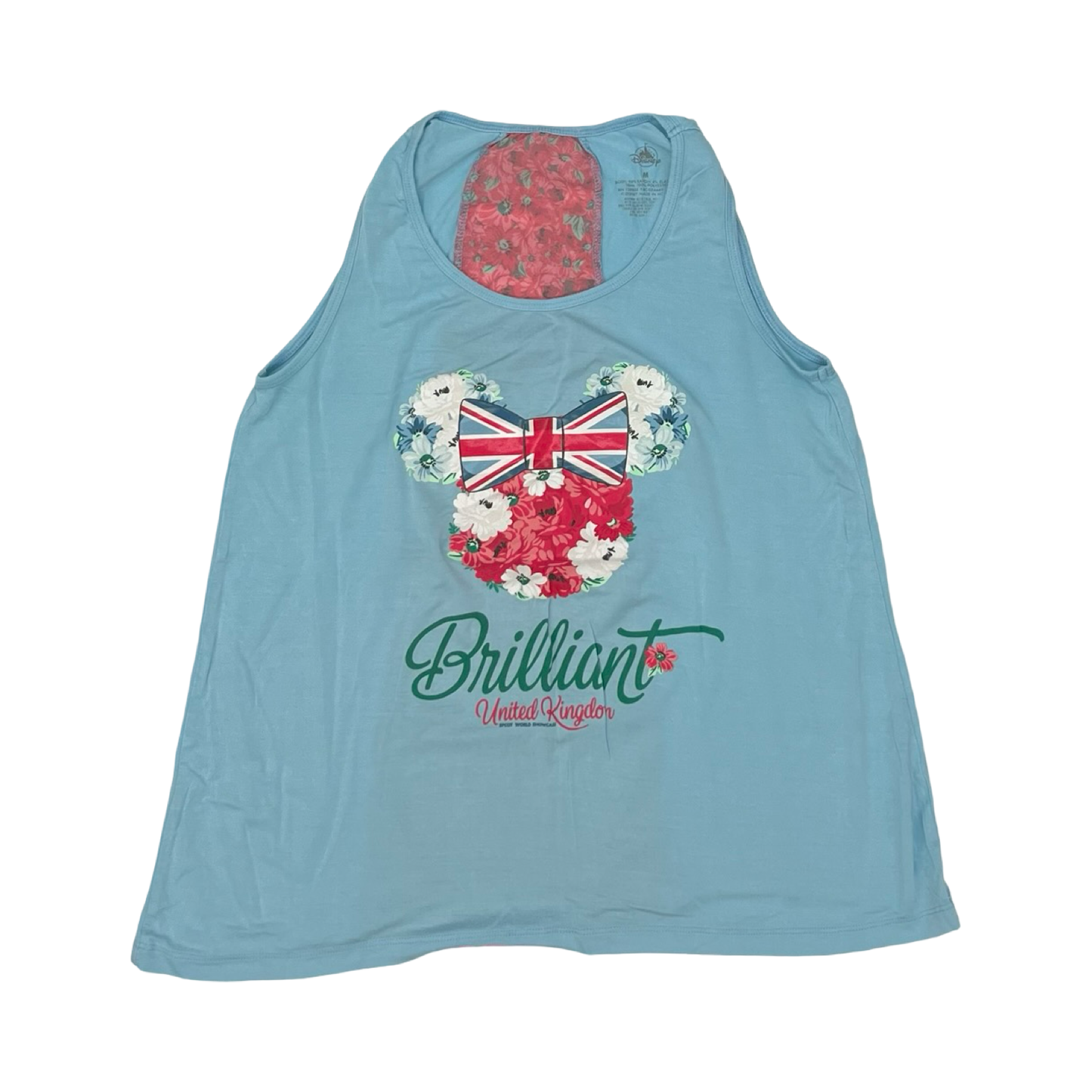 Tank Top By Disney In Blue & Pink, Size:M