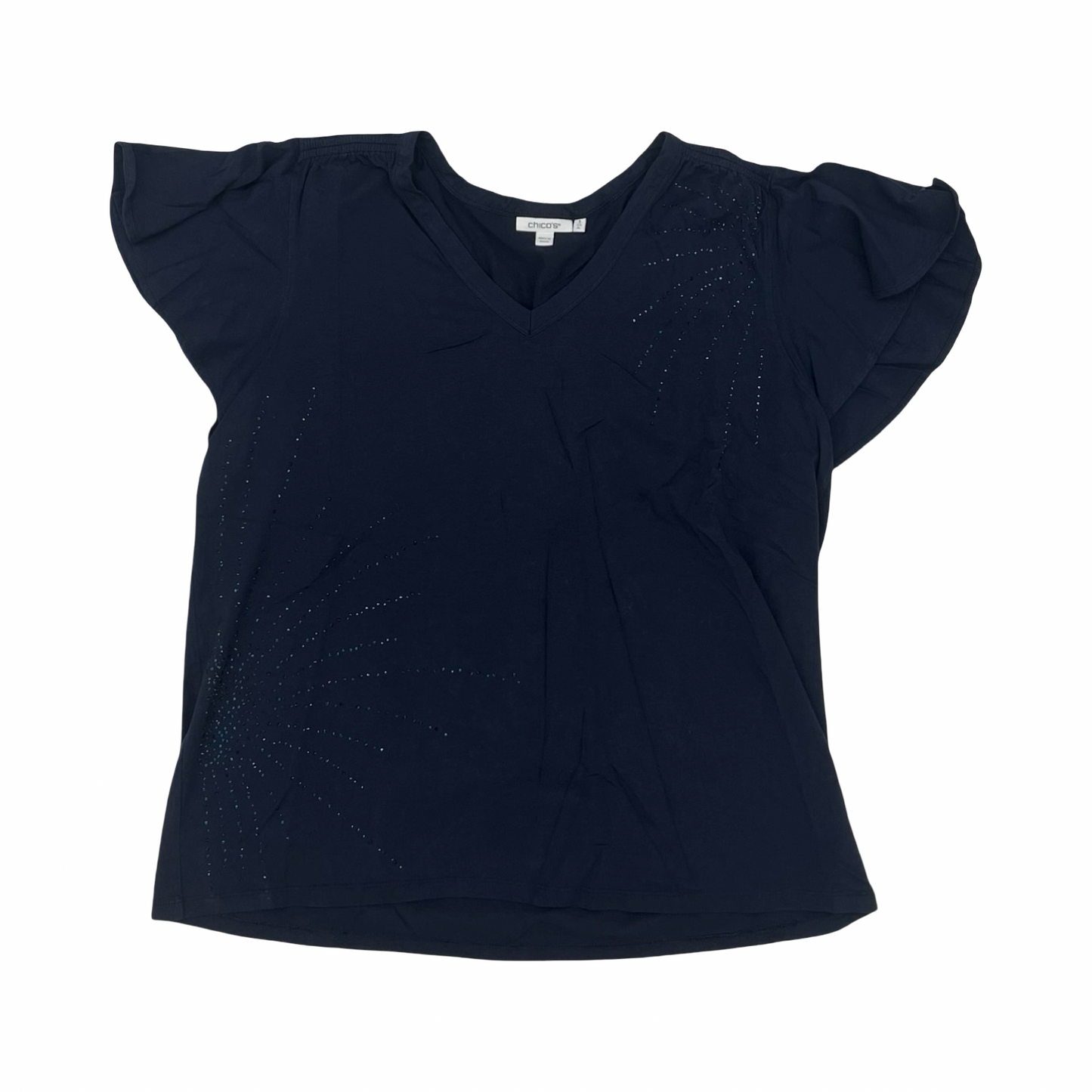 Top Ss By Chicos In Navy, Size:Xl
