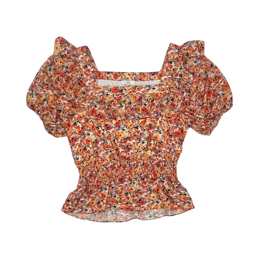 Blouse Ss By Clothes Mentor In Floral Print, Size:L