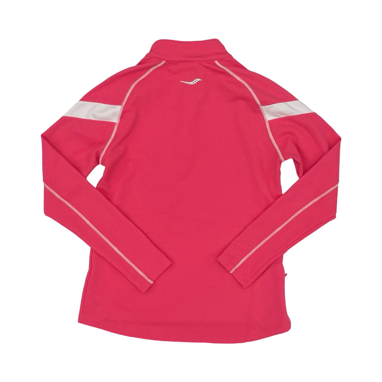 Athletic Top Ls Collar By Saucony In Pink, Size:M