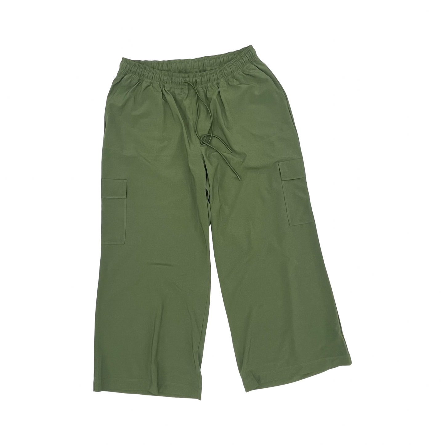 Pants Wide Leg By Livi Active In Green, Size:1X