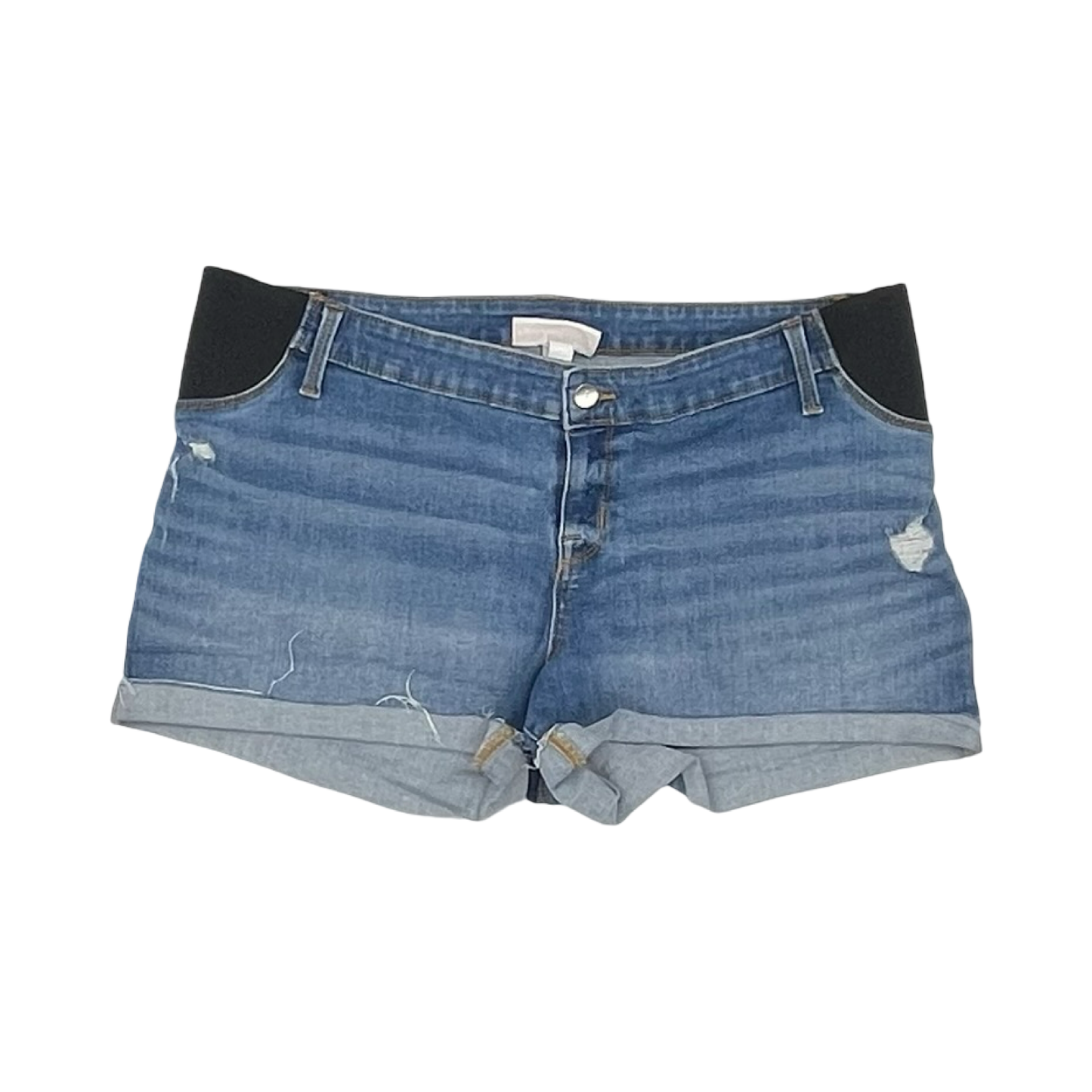 Mat Shorts By Isabel Maternity In Blue Denim, Size:16