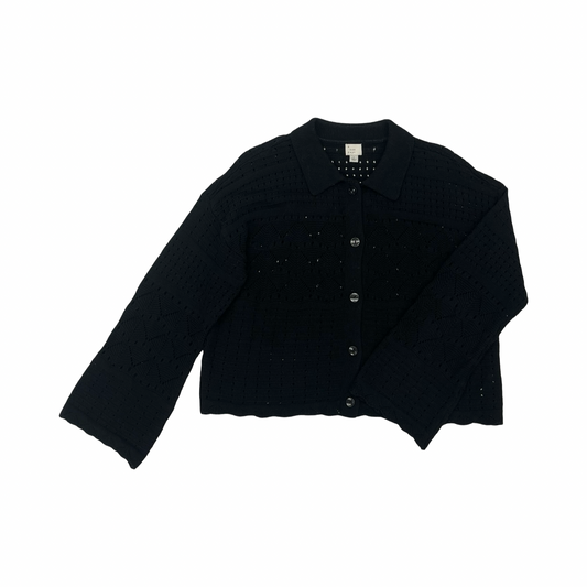 Sweater Cardigan By A New Day In Black, Size:L