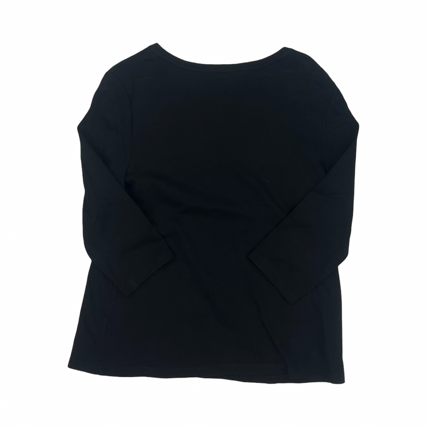 Top 3/4 Sleeve By Studio Works In Black, Size:Mp