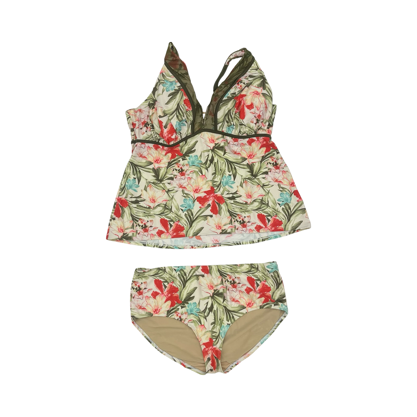 Swimsuit 2Pc By Cacique In Floral Print, Size:3X