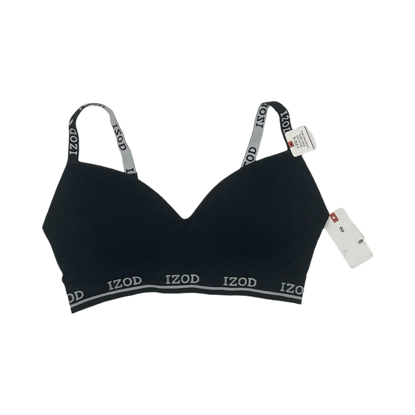 Athletic Bra By Izod In Black, Size:Xl