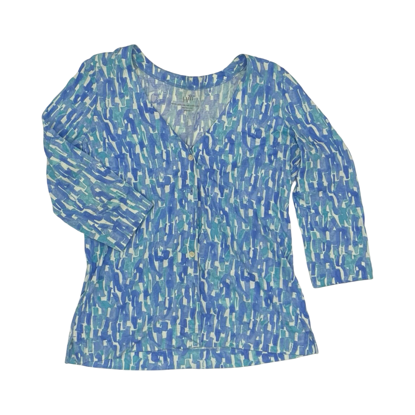 Top 3/4 Sleeve By J. Jill In Blue, Size:S