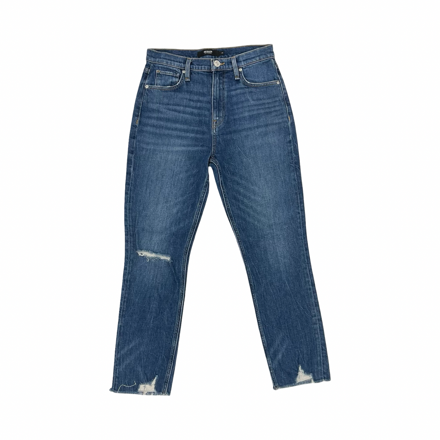 Jeans Straight By Hudson In Blue Denim, Size:2