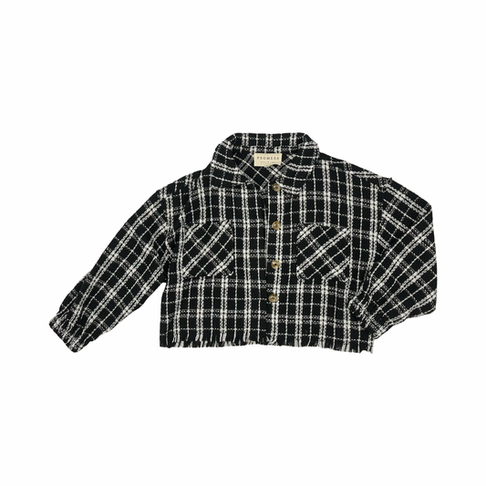 Jacket Shirt By Promesa In Black & White, Size:M