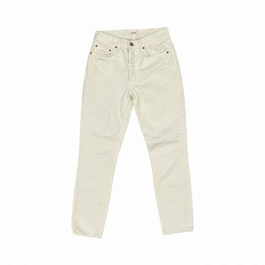 Jeans Straight By Cma In Cream Denim, Size:2
