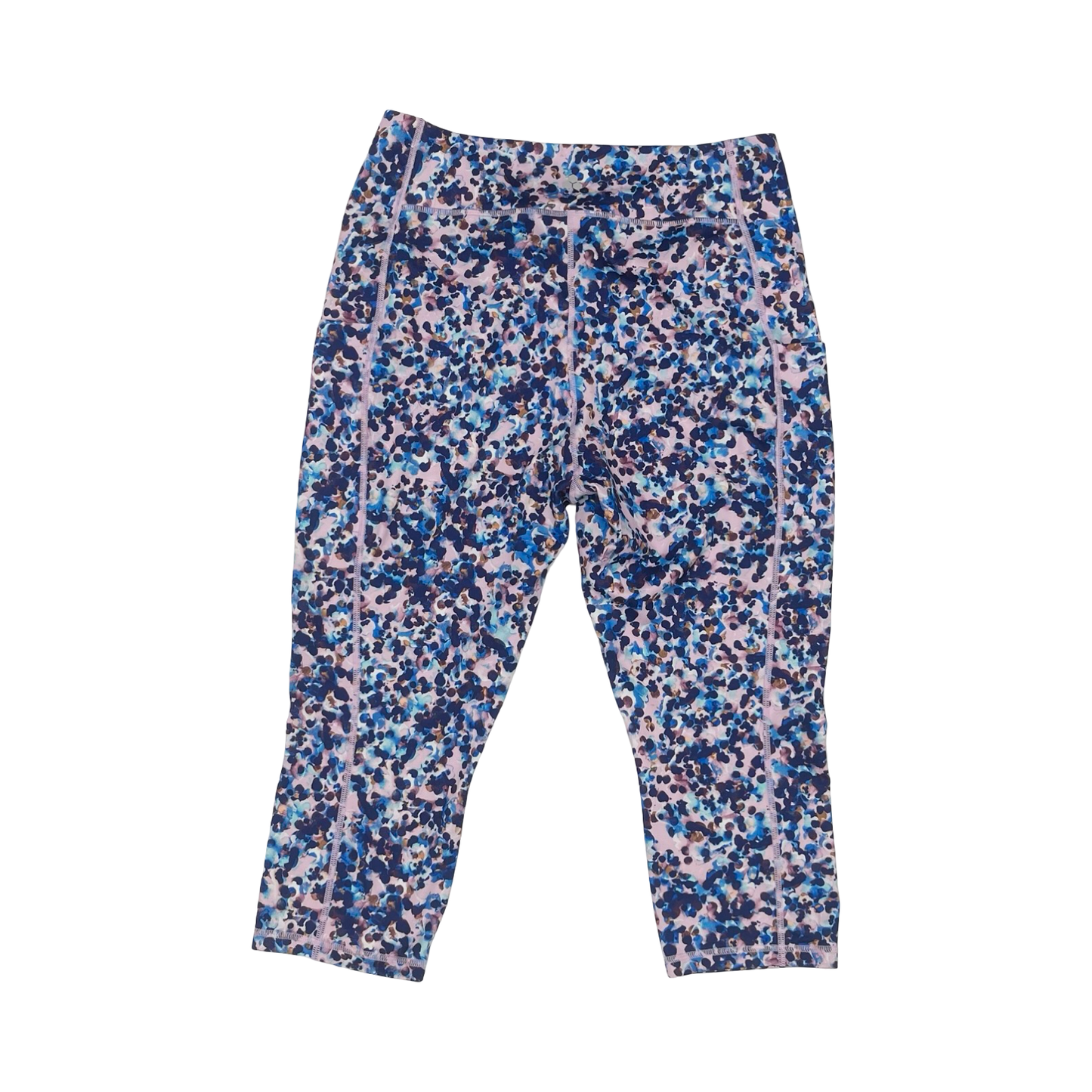 Athletic Leggings Capris By Tek Gear In Blue & Pink, Size:1X