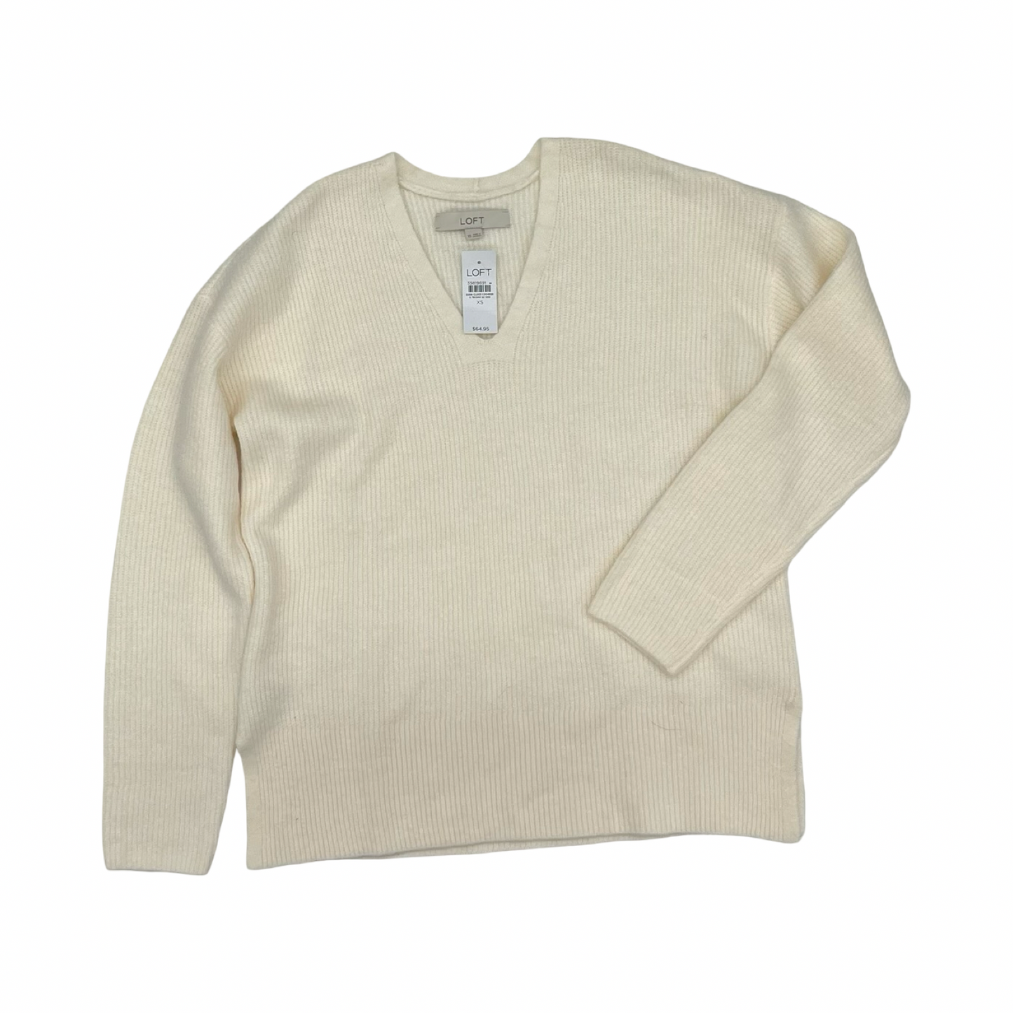 Sweater By Loft In Cream, Size:Xs