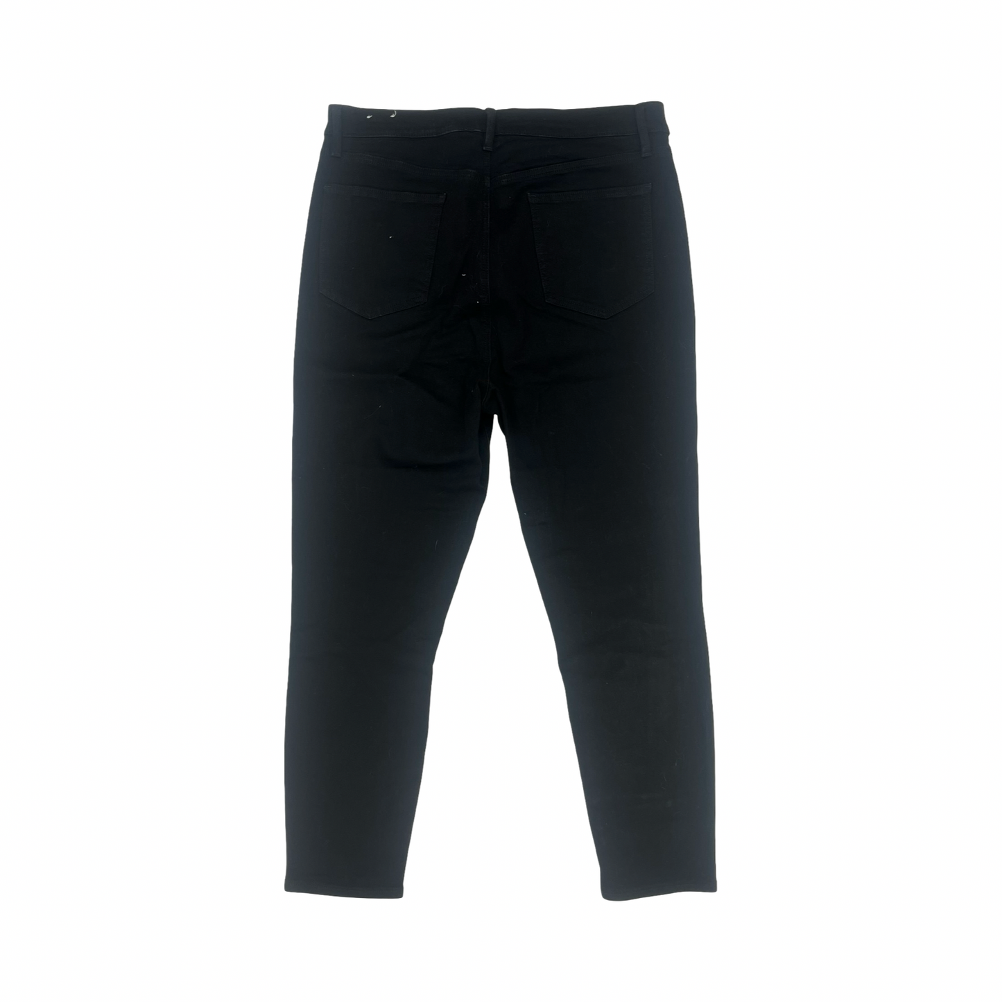 Jeans Straight By Ann Taylor In Black Denim, Size:16