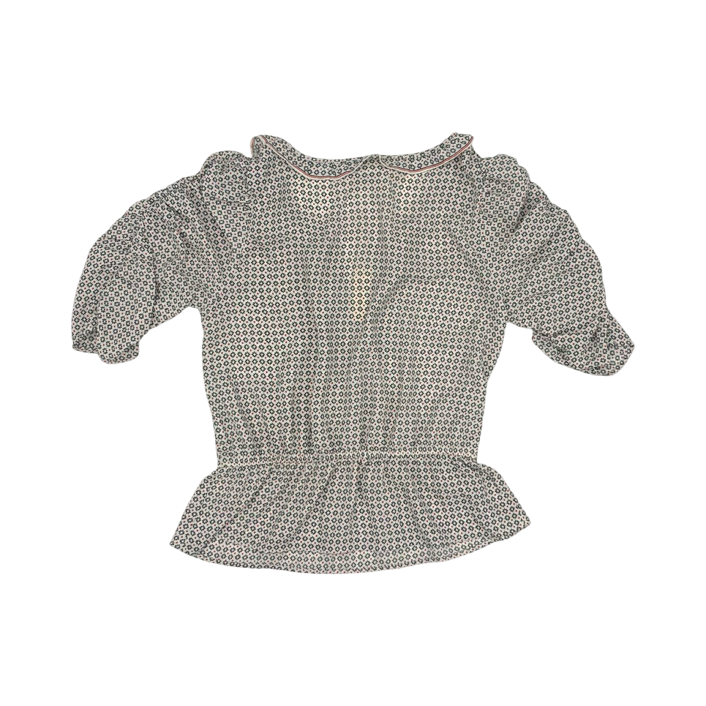 Blouse Ss By Max Studio In Cream & Red, Size:S