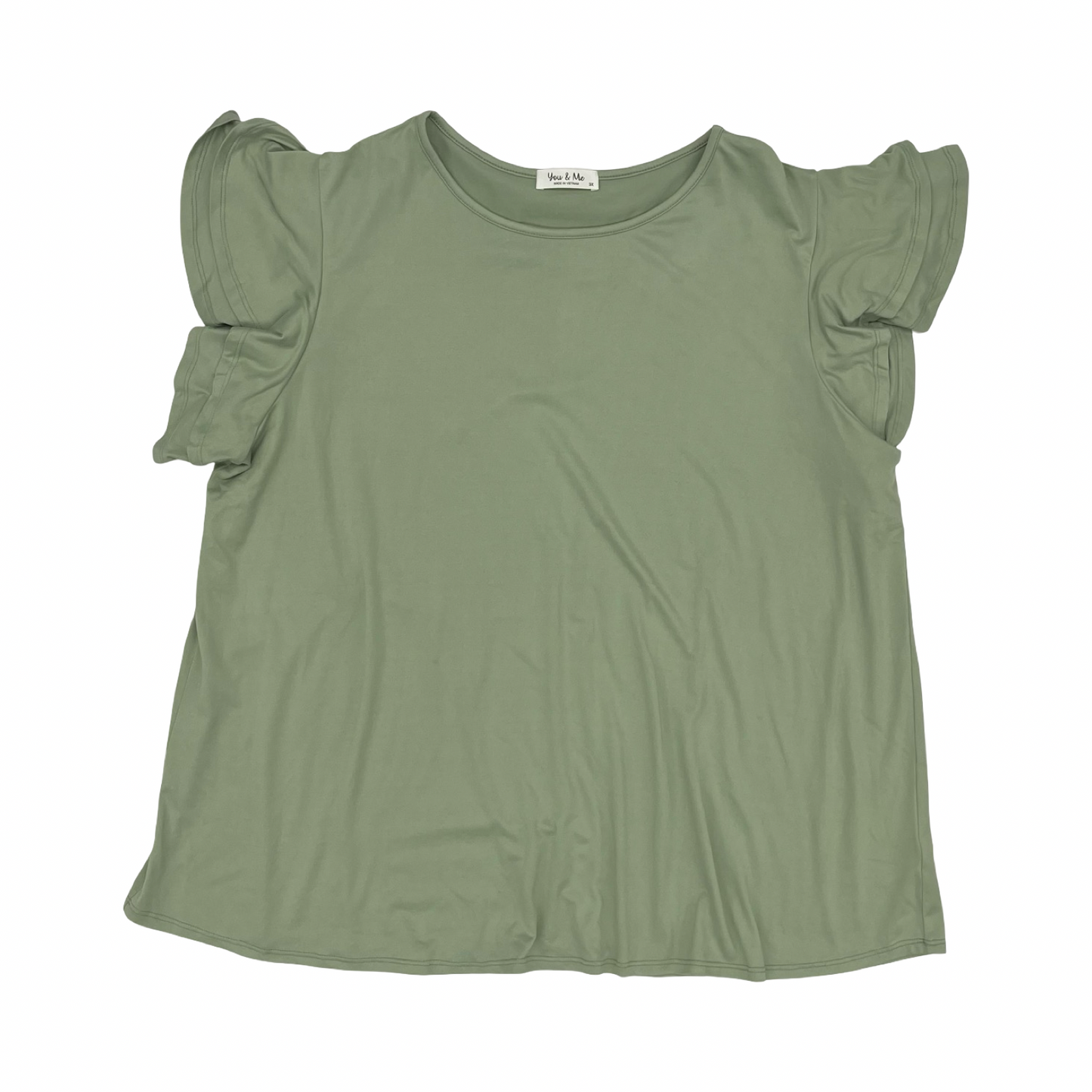 Top Ss By Clothes Mentor In Green, Size:3X