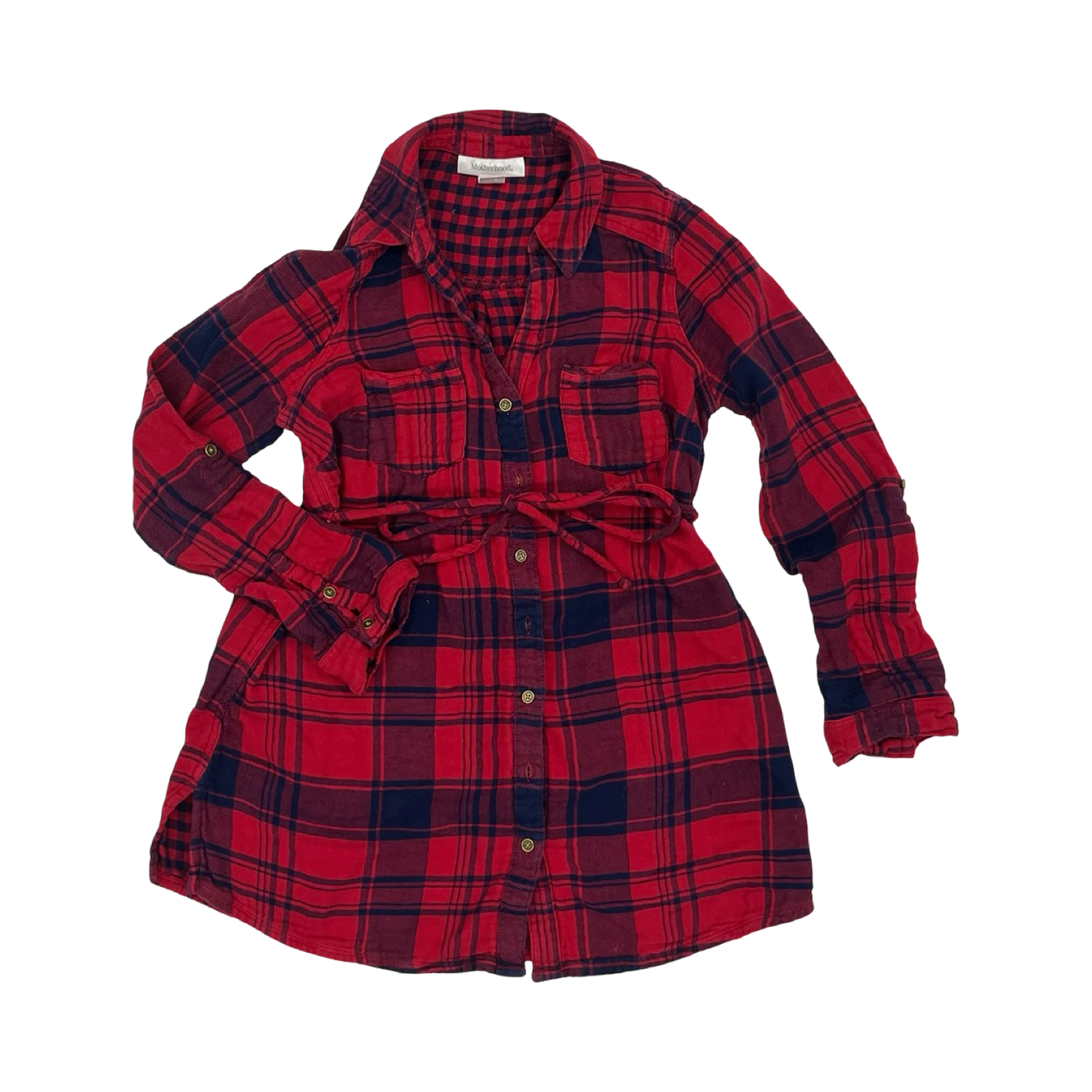 Mat Top Ls By Motherhood In Blue & Red, Size:M