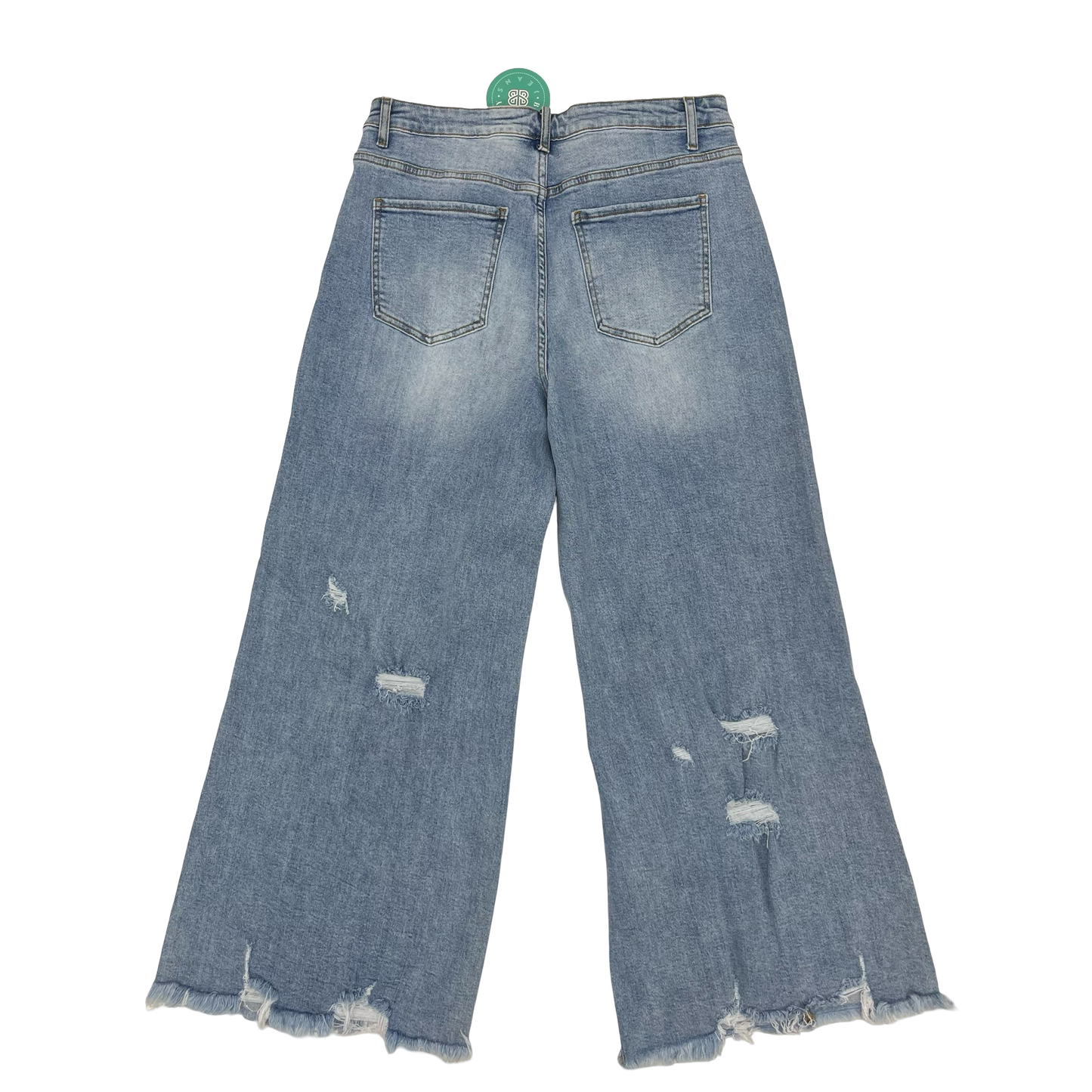 Jeans Wide Leg By Blakeley In Blue Denim, Size:1X