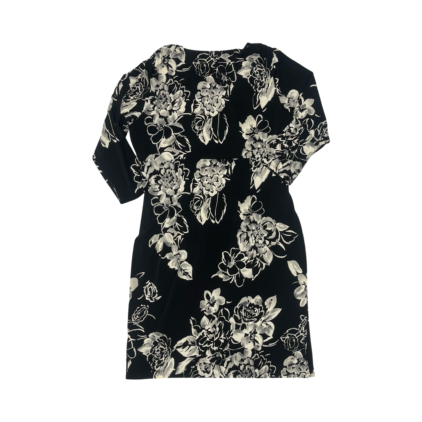Dress Work By Lauren By Ralph Lauren In Black & Cream, Size:14
